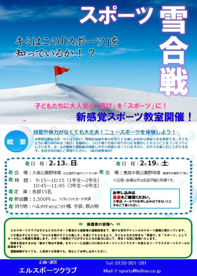 イベント名：スポーツ雪合戦