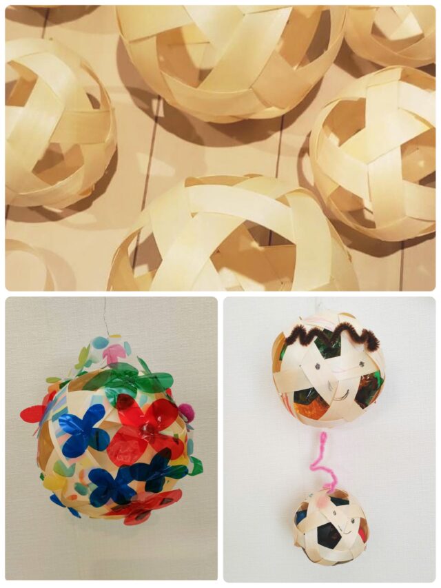 イベント名：親子でワークショップ！経木ボールでオーナメント作り