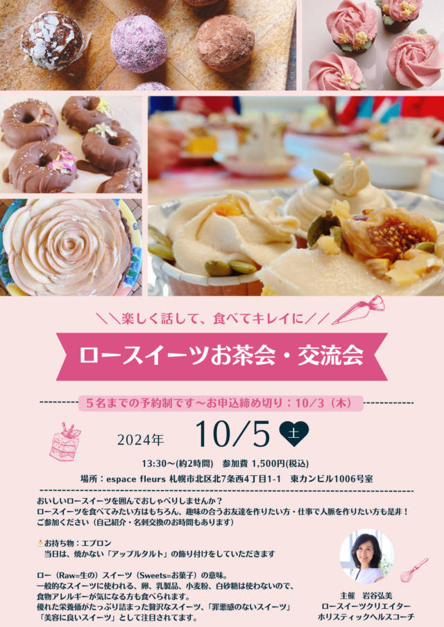 イベント名：ロースイーツお茶会・交流会