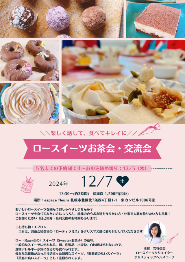 イベント名：ロースイーツお茶会・交流会