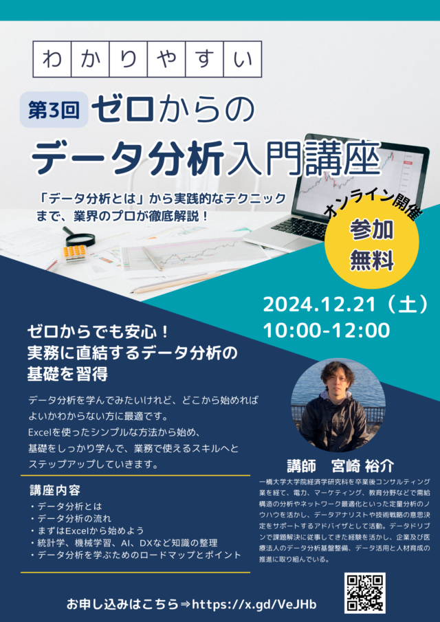 イベント名：第３回 ゼロからのデータ分析講座