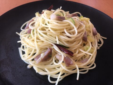 イベント名：季節の特別講座　8月2回目：テーマ「にんにく香るパスタ」