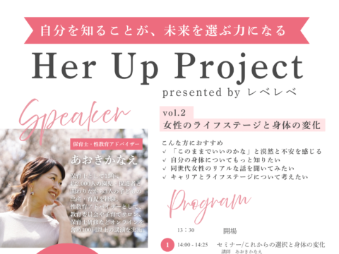 イベント名：【札幌・女性向け】ライフステージと女性の身体｜Her Up Project vol.2