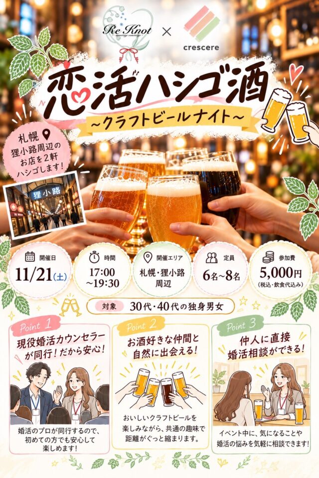 イベント名：恋活ハシゴ酒〜クラフトビールナイト〜